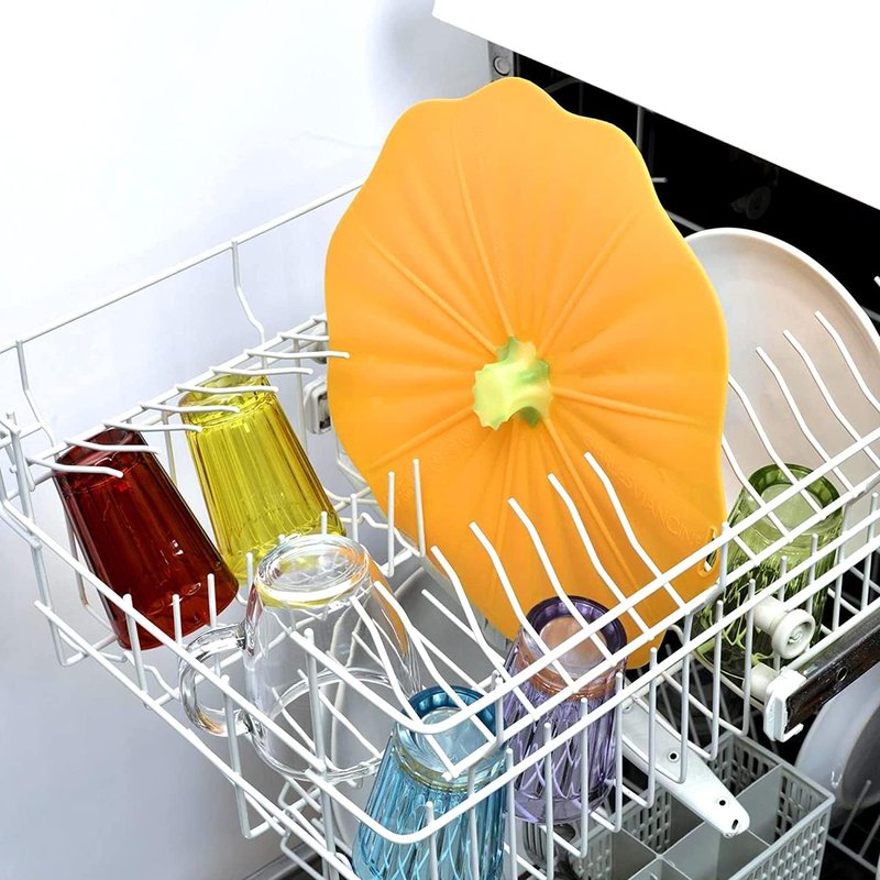 Charles Viancin Silicone Lid - Pumpkin/Fall Theme - Airtight Microwave, Oven, Stovetop, and Dishwasher Safe Pan or Bowl Lid (8 Inch)