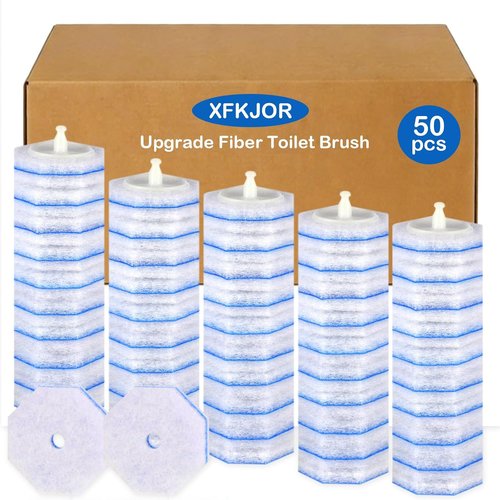 Clorox Toilet Wand Refills - 50 Count Thickened 3-Layer Brush for 5X Cleaning Power | Fresh Fragrance & 360° Efficiency