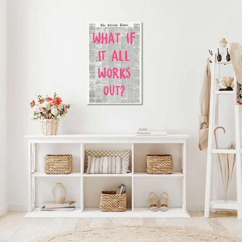 Drimiler Retro Newspaper Poster - Positive Affirming Quote Canvas Wall Art | 12x16in Framed Decor
