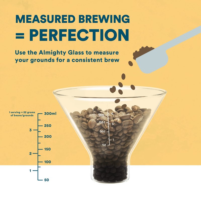 ovalware Pour Over Coffee Maker Set | 17oz / 0.5L Borosilicate Carafe with 304 Stainless Steel Filter and Precision Measuring Cup | Glass Coffee Dripper for Home Brewing