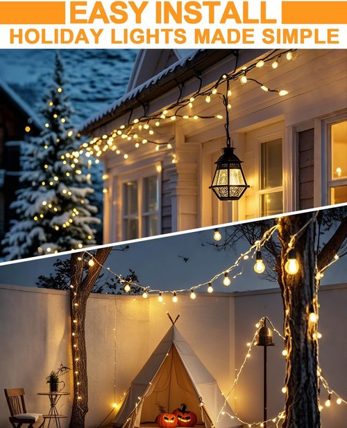 Ispneay Light Clips - 24 Pack Adhesive Hooks for Outdoor String Lights | Perfect for Patios & Balconies
