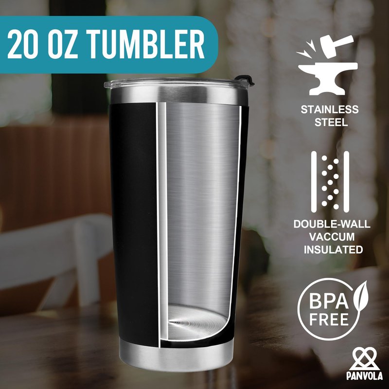 Panvola I'm Not A Regular Aunt I'm A Cool Aunt Gifts from Niece Nephew Sister's Mother's Day Gifts for Auntie Tia Vacuum Insulated Tumbler With Removable Straw Lid Stainless Steel 20oz Black