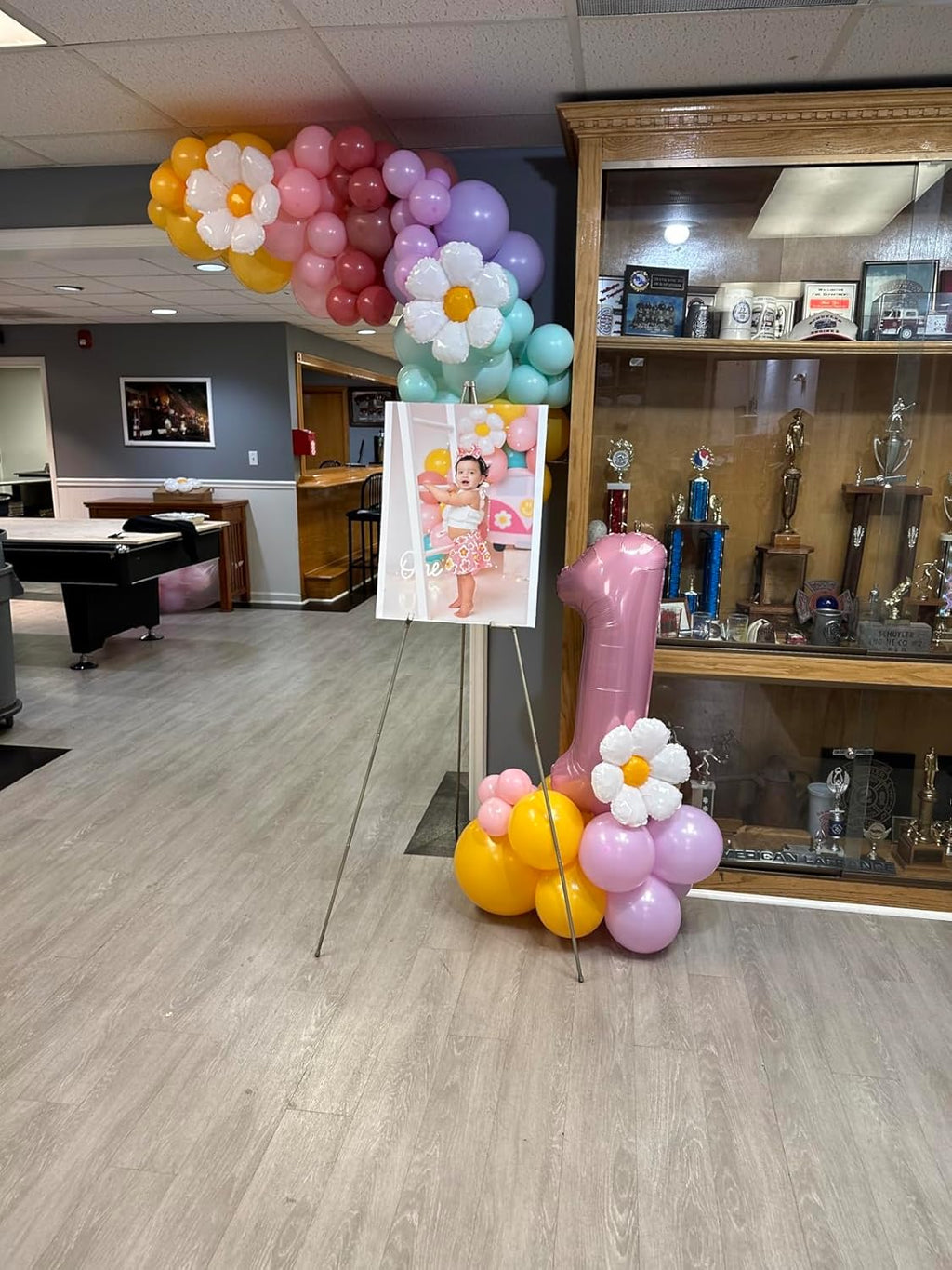 Number Balloons - 40 Inch Pink Balloons for 1st Birthday Decorations & Baby Showers