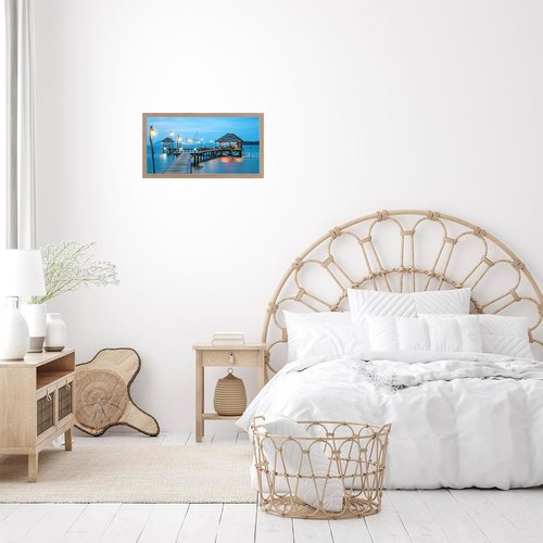 JCJMY 10x20 Rustic Brown Picture Frame - Versatile Wall Mounting for Horizontal or Vertical Display