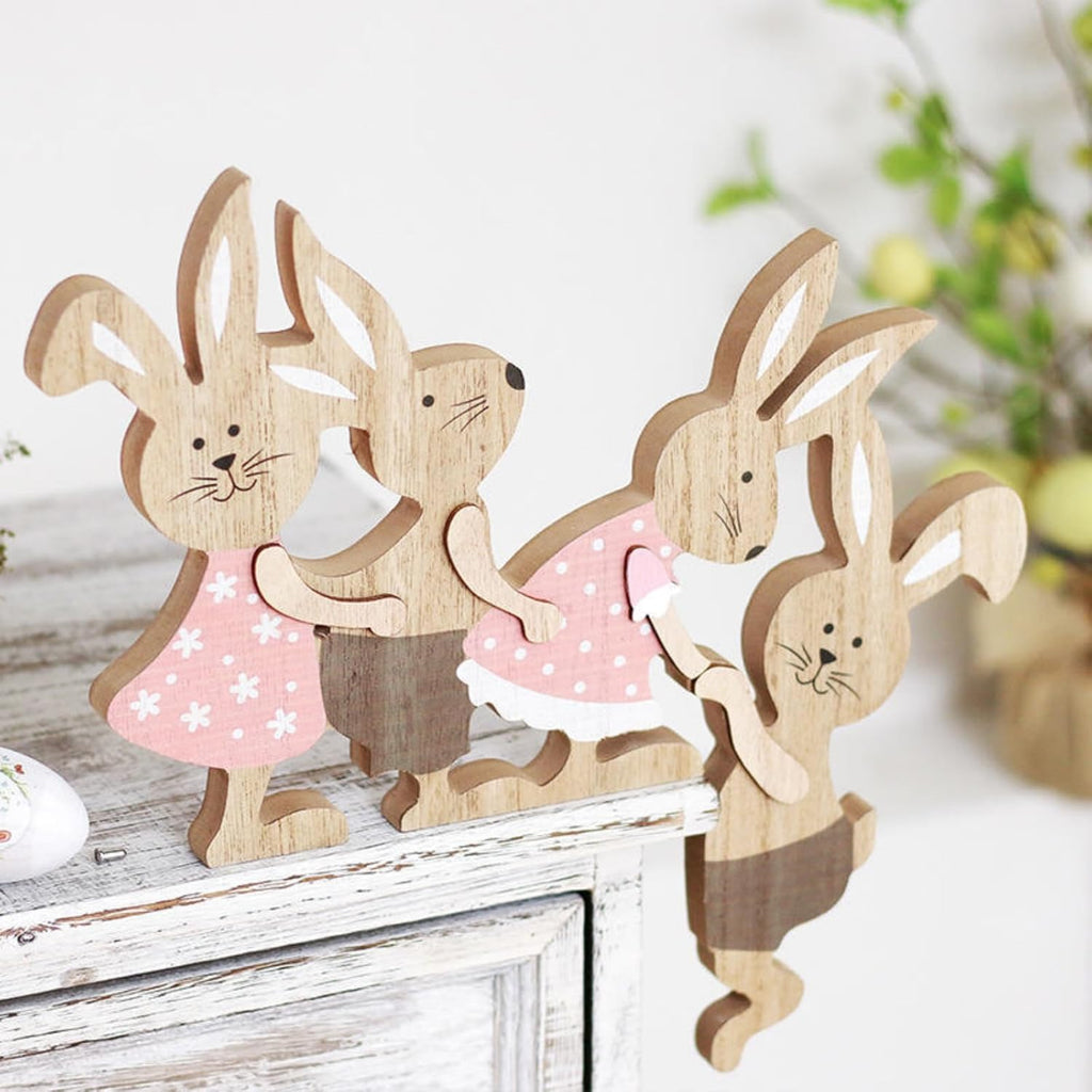 Party Wreath Rabbit Decoration - Easter Painted Rabbit Ornament for Home Decor | Perfect for Parties & Gatherings