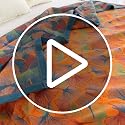 100% Cotton Muslin Blanket - Reversible Ginkgo Leaves Quilt, Queen