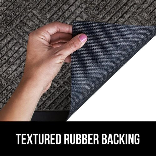 GORILLA GRIP WEATHERMAX Door Mat - Durable Non-Slip Design | 17x29 Inches, Gray & Beige