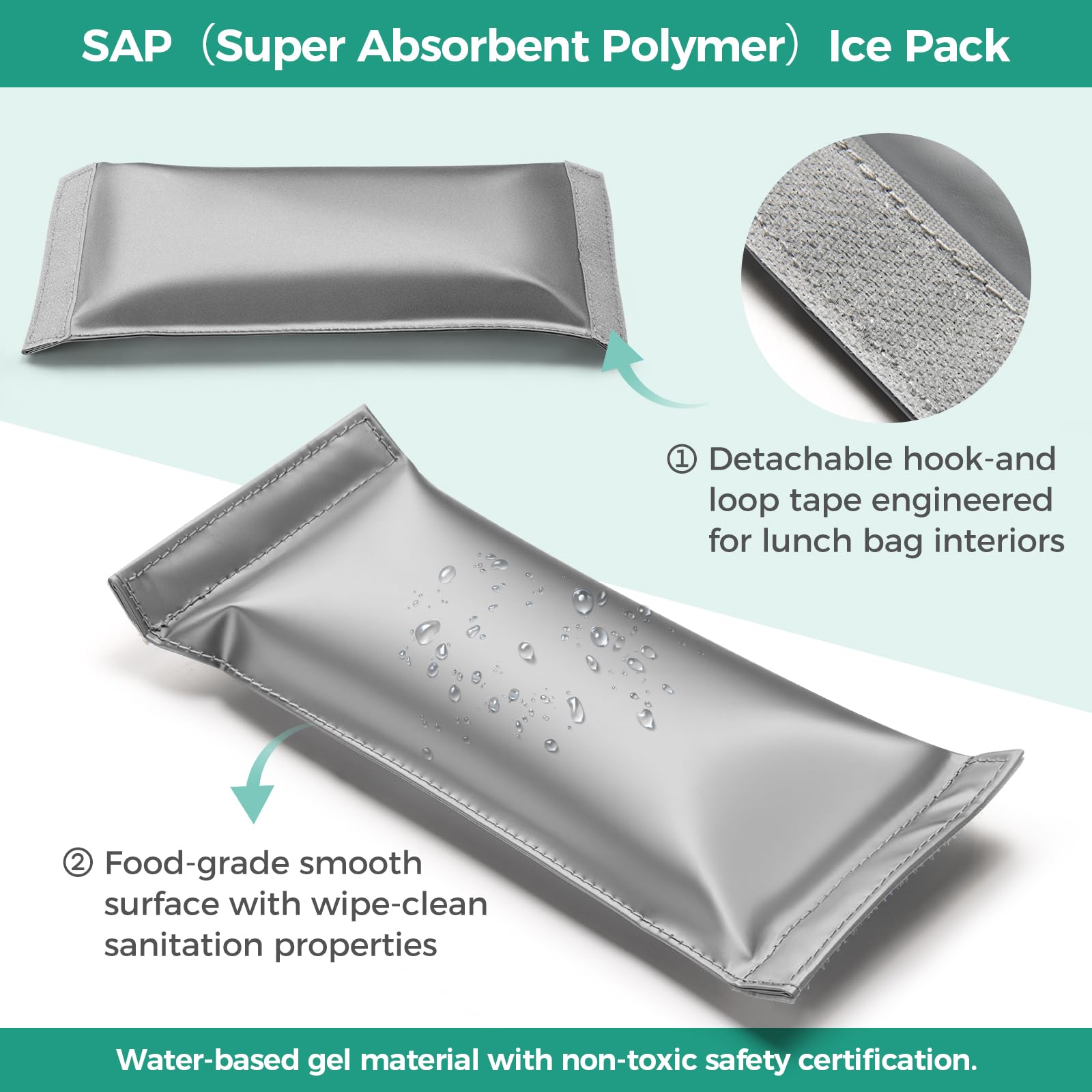 Choco Mocha Panda Lunch Box Kids Lunch Box for Girls Lunch Boxes for School Lunch Bag ice packs with Shoulder Strap for Toddler Preschool Kindergarten Teal