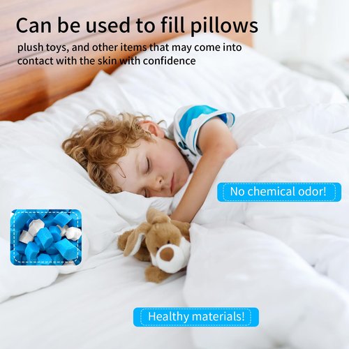 Garifon 20lbs Bean Bag Filler, Pillow Filler Stuffing, Bean Bag Filling, Shredded Memory Foam Filling, Punching Bag Filler, Foam Refill for Pouf/Ottoman Stuffing/Boxing Bag, Added Gel Particles