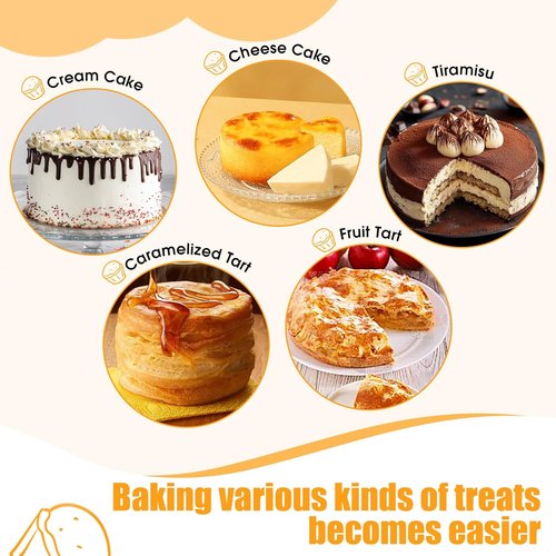 6 Inch Cake Pan Set by [Brand Name] - 3PCS Nonstick Round Baking Pans with 100 Parchment Papers | Dishwasher Safe