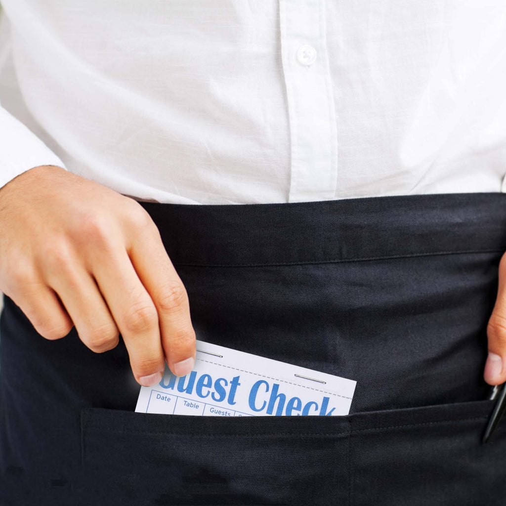 ESSENTIAL Guest Check Books 3.5" x 6.7", 1000 Duplicates Server Note Pads for Restaurants, Waitress Order Books with Copy Paper (20 Books)