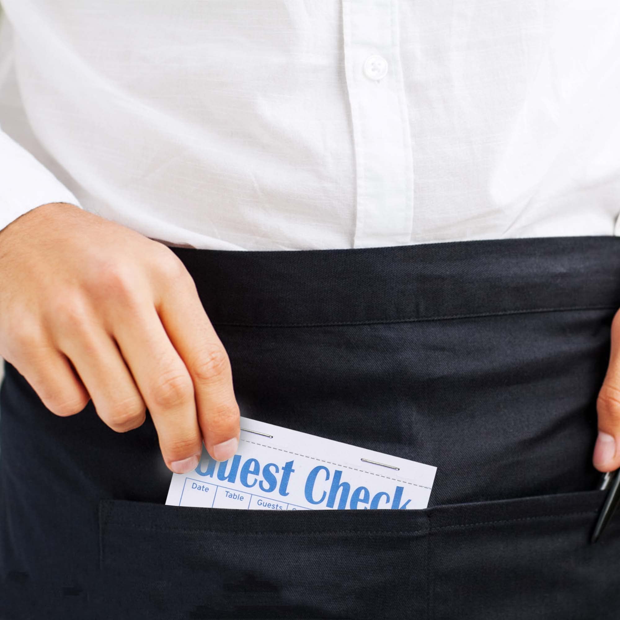 ESSENTIAL Guest Check Books 3.5" x 6.7", 1000 Duplicates Server Note Pads for Restaurants, Waitress Order Books with Copy Paper (20 Books)