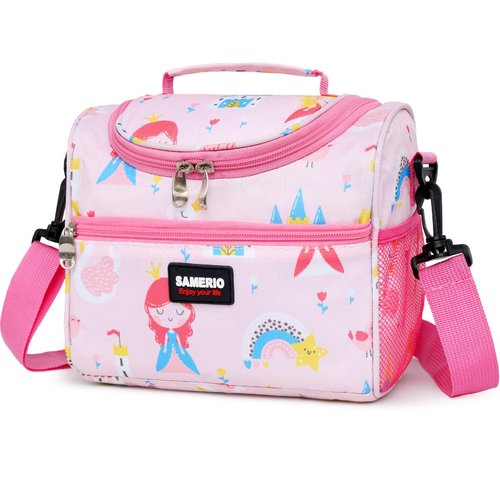 SAMERIO Small Lunch Bag Cute Cooler Lunch Box for Children Student Girls Boys Insulated Picnic Bags for School Camping