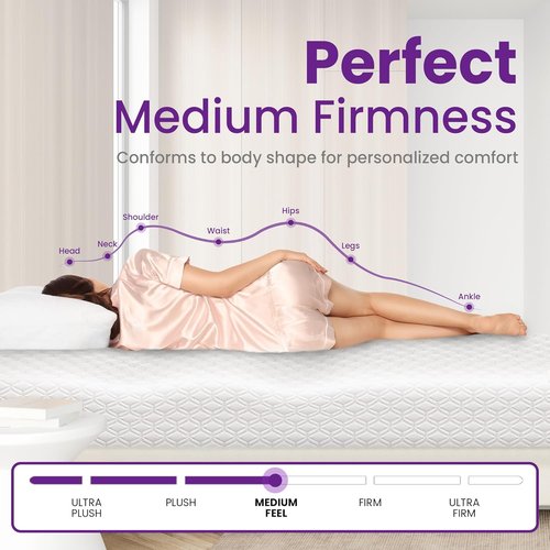 GAESTE Twin Cooling Memory Mattress - Medium Firm CertiPUR-US Certified Foam for Pressure Relief | 6 Inch, Fiberglass Free