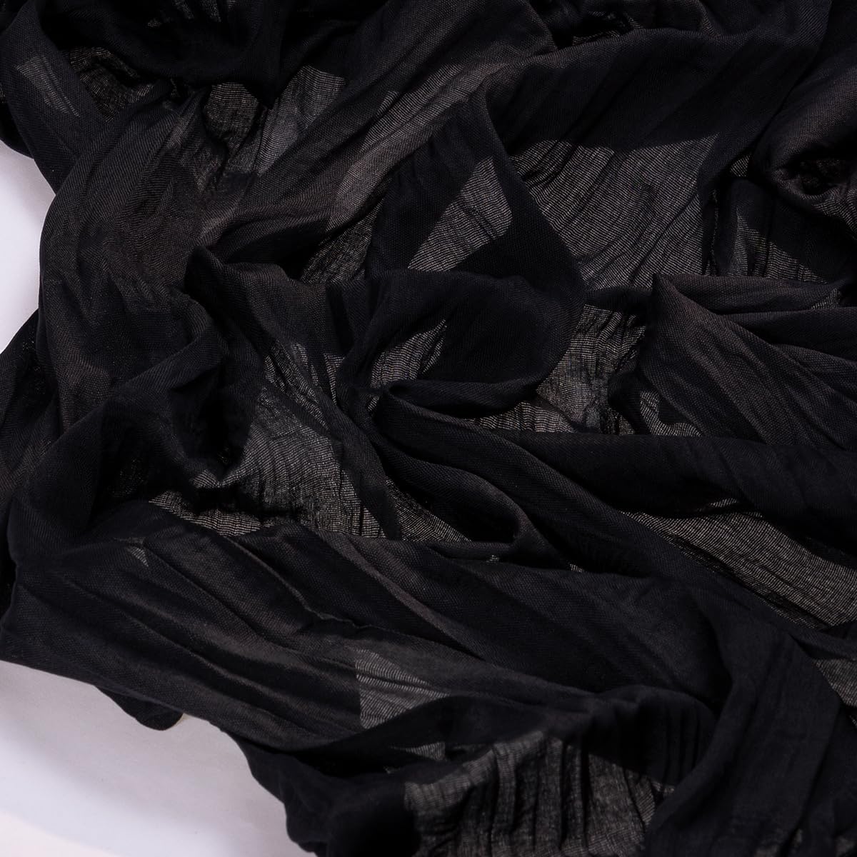 Socomi Black Cheesecloth Table Runner - 120 Inch Boho Rustic Gauze for Weddings & Events