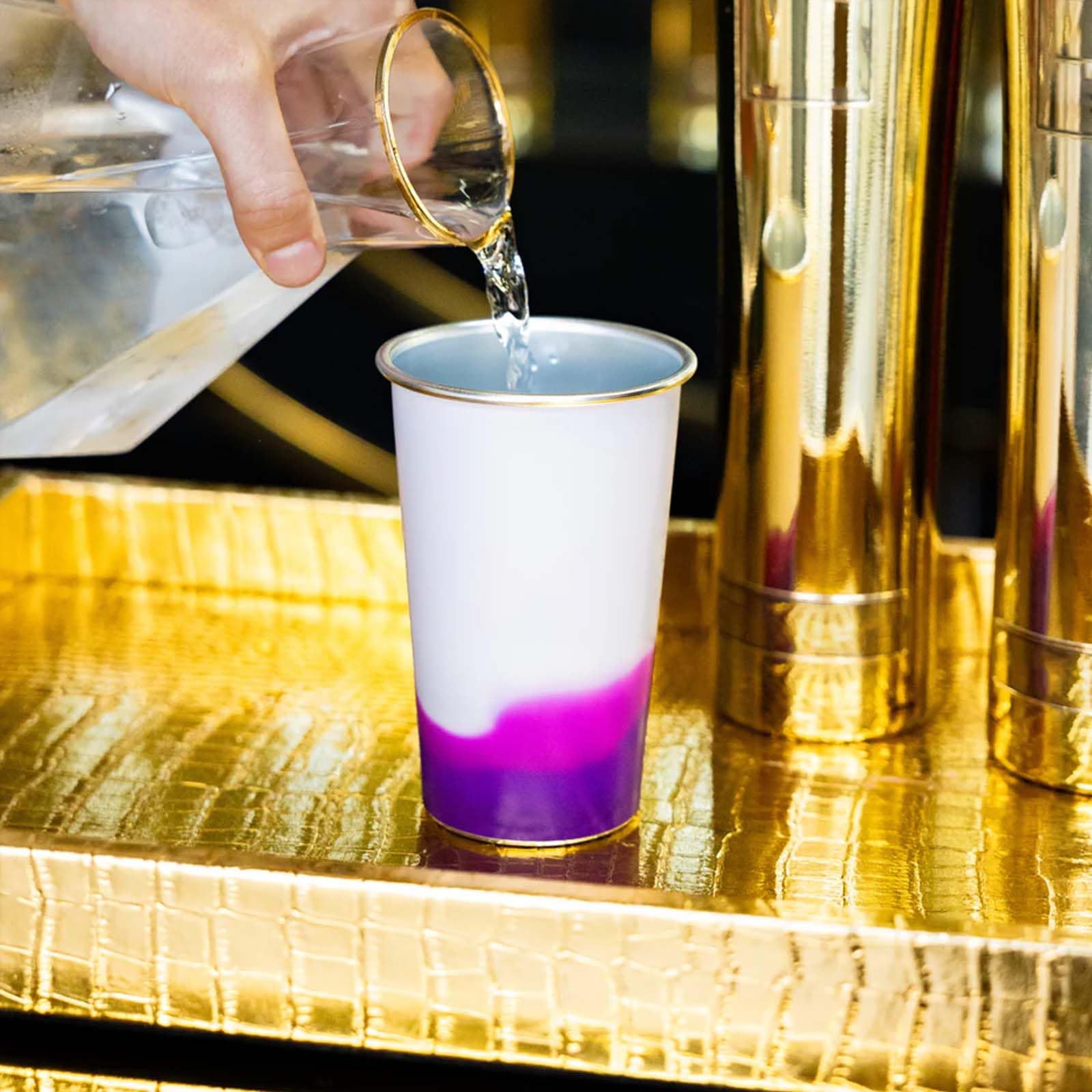 Clickslock 6-Pack 16oz Color Changing Aluminum Pint Cups – Cold Water Activated – Romance Set for Intimate Gatherings, Gifts & Home