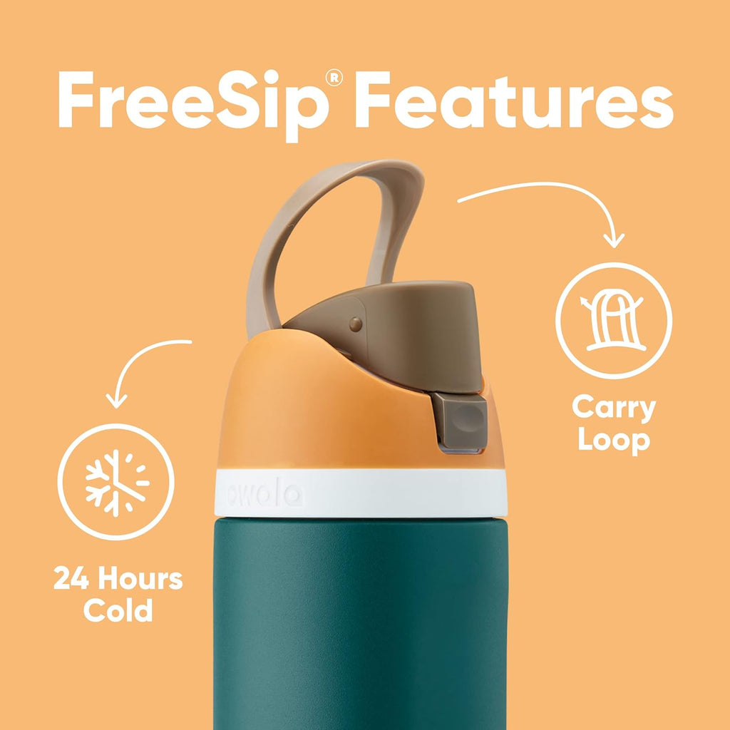 Owala FreeSip Insulated Stainless Steel Water Bottle - BPA-Free, 40 Oz, Camo Cool Design for Travel