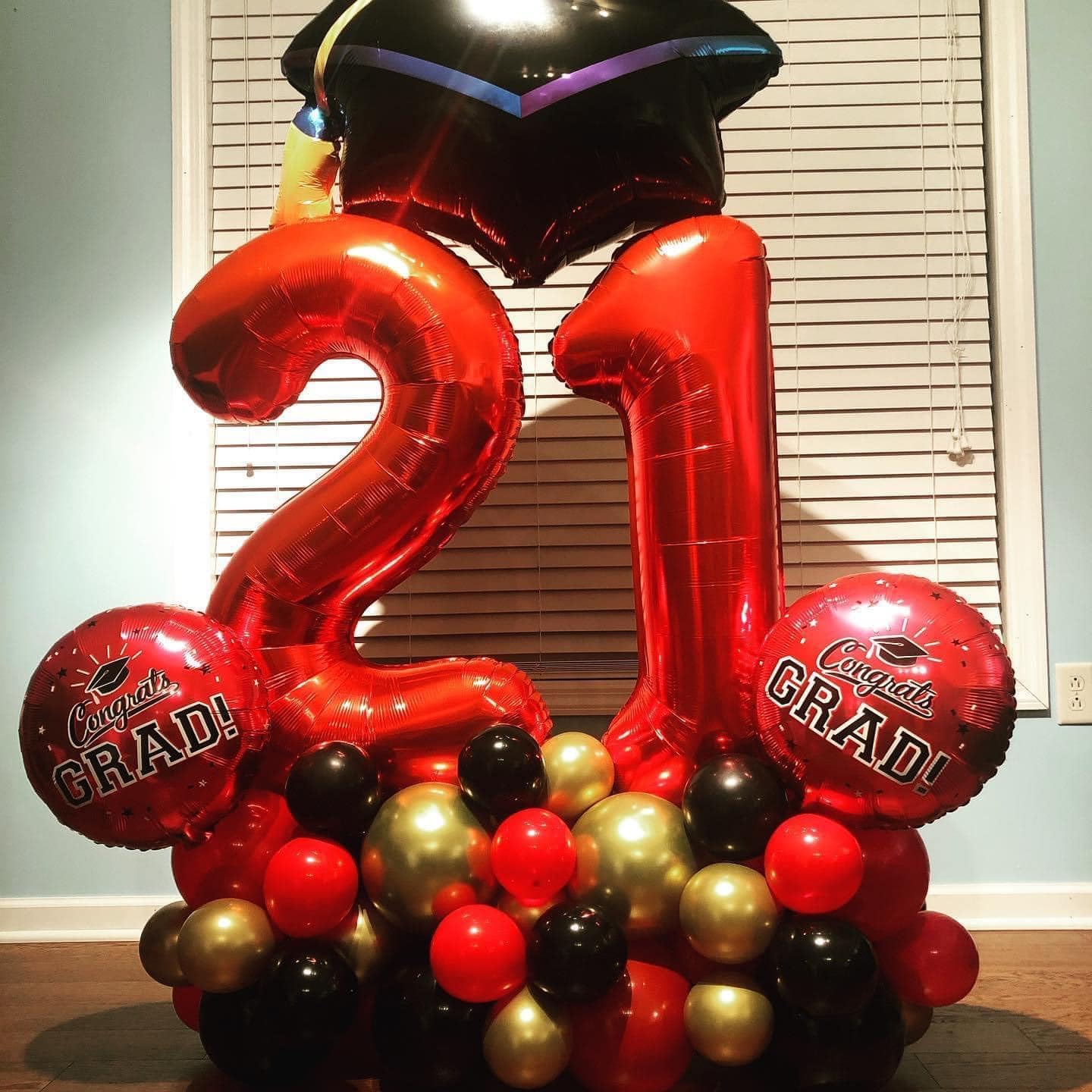 Red Number 1 Balloon - 40 Inch Shiny Red First Birthday Decoration for Boys & Girls