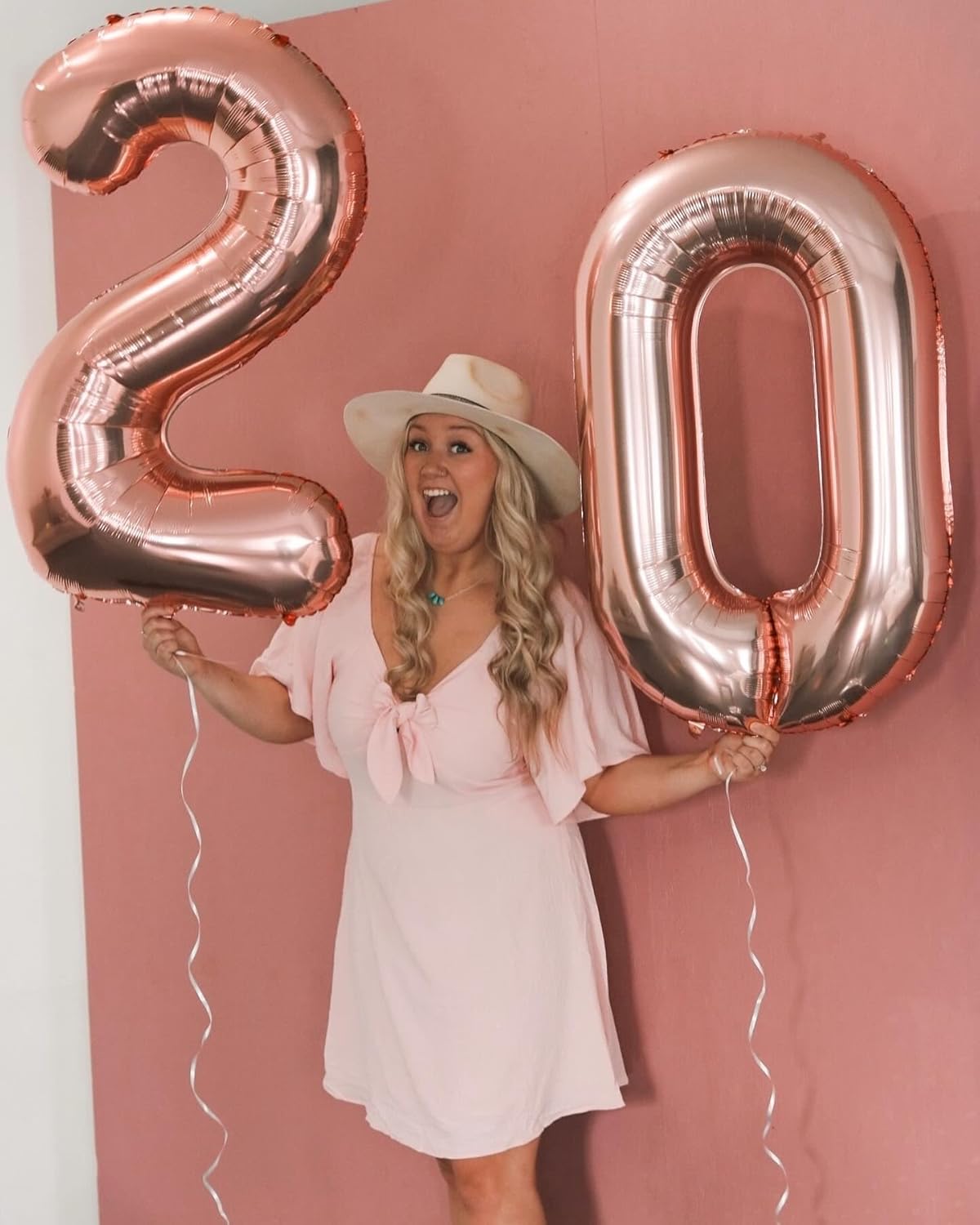 Rose Gold Number 10 Balloon - 40 Inch Birthday Decoration for 10th Birthday Party Supplies