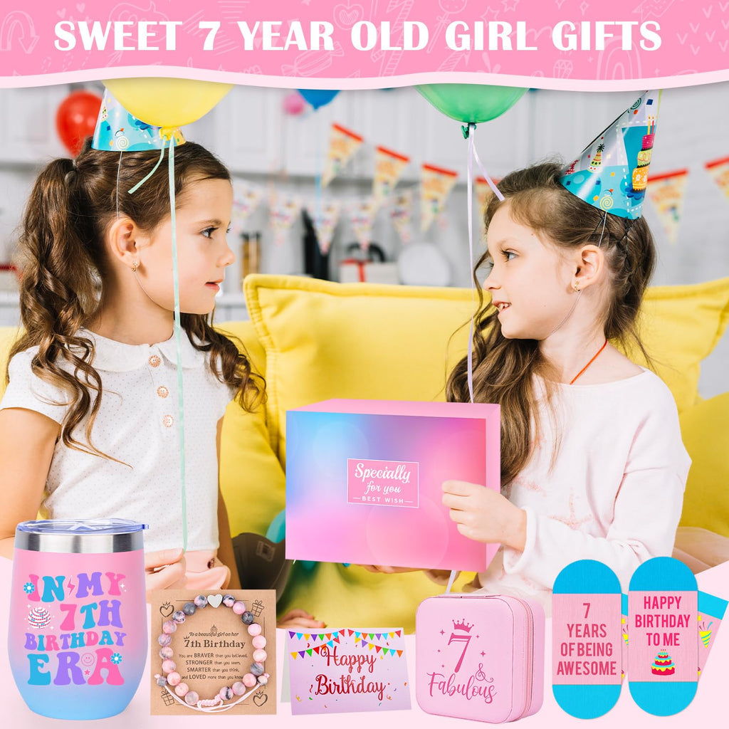 TOUPONS 7 Year Old Girl Birthday Gifts, Best 7th Birthday Gift for Teen Girls, Gifts Ideas for Seven Year Old Girls, Happy 7th Bday Gift Christmas Presents for Daughter Niece Granddaughter