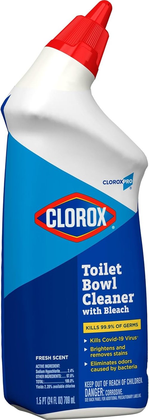 CloroxPro Manual Toilet Bowl Cleaner with Bleach - Fresh Scent, 24 Oz (Pack of 12)