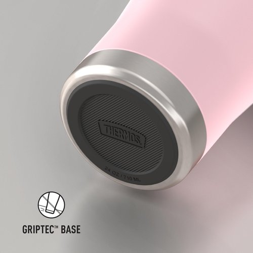 THERMOS ICON SERIES, Stainless Steel Cold Tumbler with Slide Lock, 24 Ounce, Sunset Pink