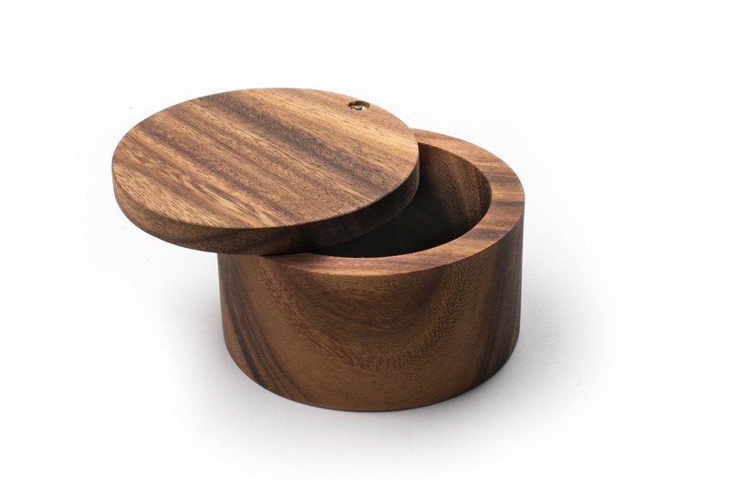 Ironwood Gourmet 28218 Square Charleston End Grain Chef's Board, Acacia Wood 14" Square & 28221 Appalachian Salt Cellar, Acacia Wood, 4 x 4 x 2.5 inches, Brown
