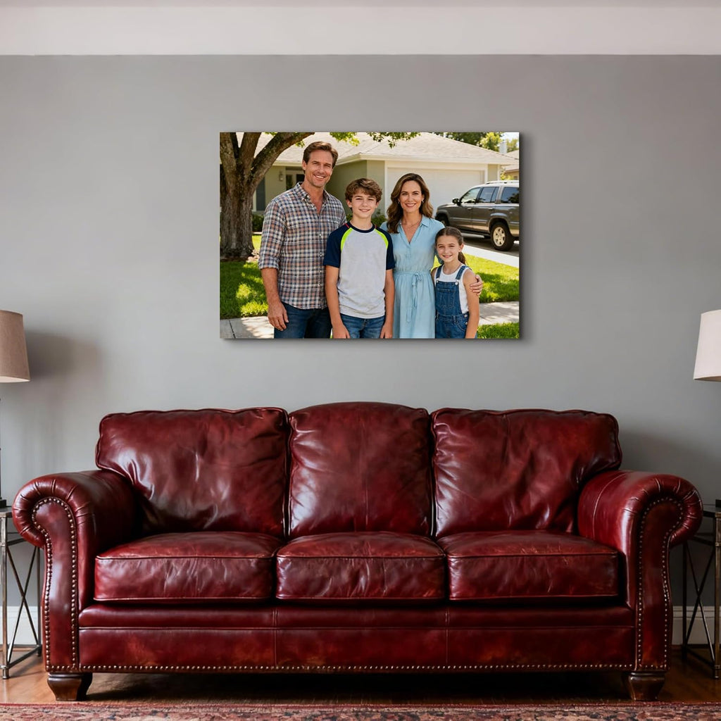 WFENJEW Custom Canvas Prints - Personalized Wall Art for Bedroom, Living Room, Wedding & Family Portraits (6" L x 8" W)