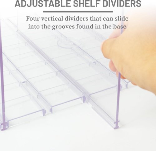 Clear Acrylic Gift Bag Storage Organizer - Adjustable Shelf Divider for Small Closets | 1 Pack