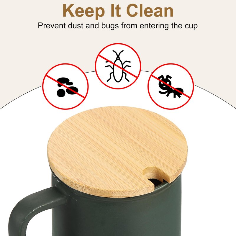 uxcell 4Pcs Bamboo Cup Lid with Spoon Hole 2.91 Inch, Wooden Cup Cover Seasoning Jar Mug Cover Coffee Mug Cover Tea Glass Cup Lid Wooden Canning Jar Lids