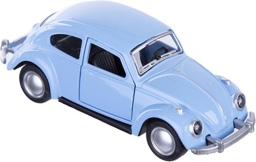 Berry President Classic Beetle Bug Diecast Metal Pull Back Car Model Toy - Vintage 1/32 Scale (Sky Blue)