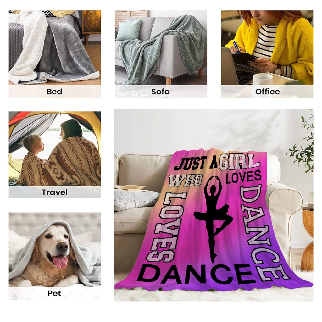 FUNBIRD Dance Blanket | Dance Gift Ideas for Girls & Dancers | 40"x50" All-Season Home Decor