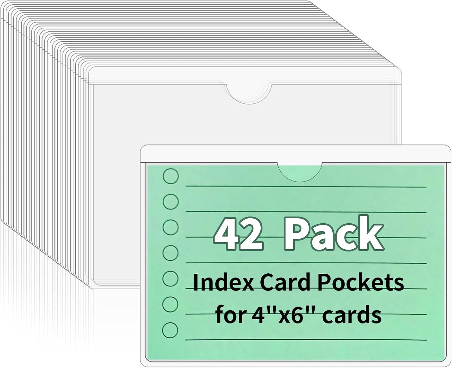 NIUBIER Storage Bin Labels - 42 Pack Clear Adhesive Pockets | Removable Tote Stickers for Easy Packing