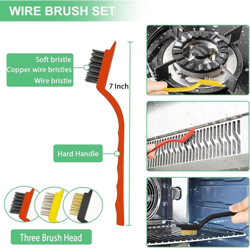 Crevice Cleaning Brush Set - Hard Bristle Grout Scrub & Multifunctional Gap Cleaner | 12PCS for Home Use