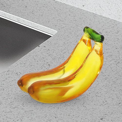 Lindagary Fruit Sculpture - Modern Miniature Banana Figurine | Artificial Fruit Ornament for Home Decor
