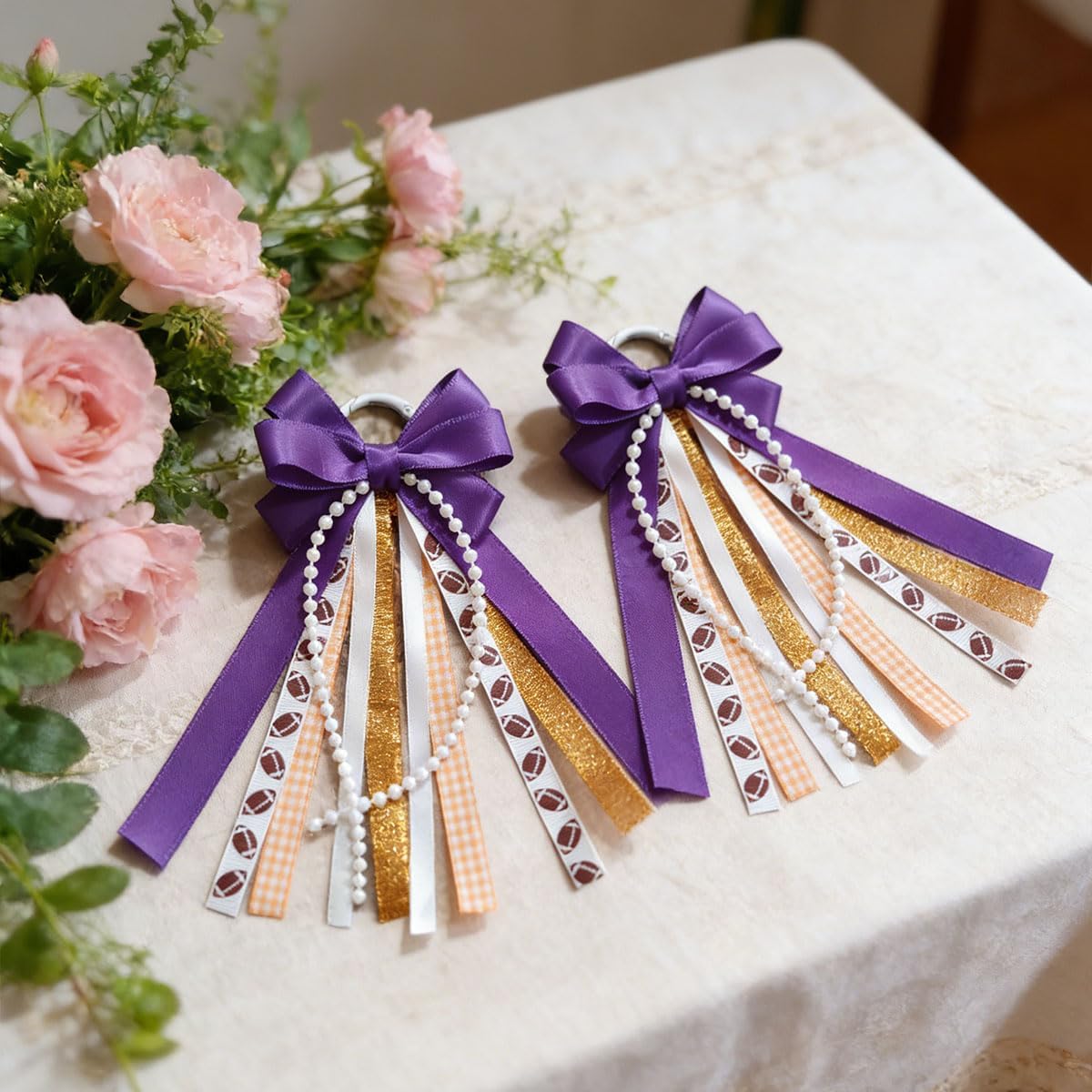 Skiennix Cowboy Boot Accessories - 2 Pcs Detachable Bow Charms for Women | Stylish Shoe Clips Decor