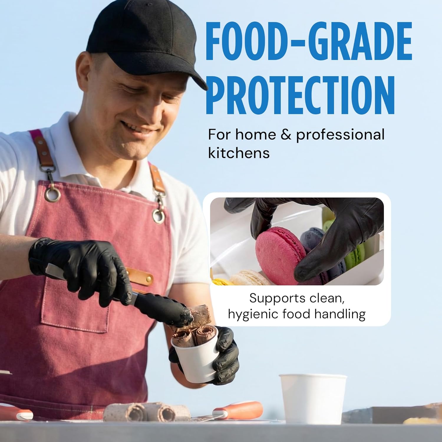 Skiennix Nitrile Exam Gloves - Latex-Free, Powder-Free, Non-Sterile | Ideal for Medical & Kitchen Use