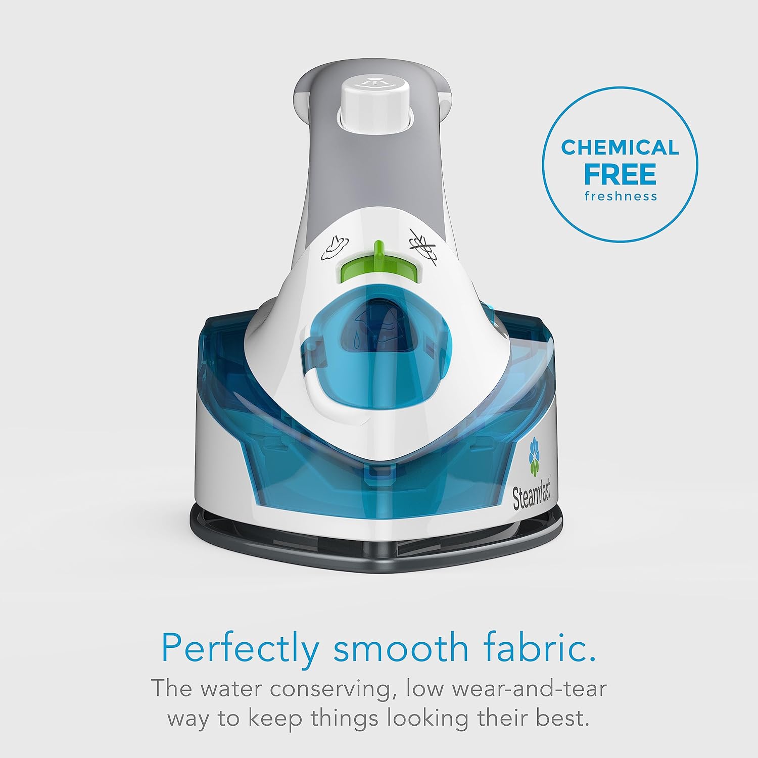 Steamfast Mini Steam Iron - Portable Non-Stick Sole Plate | 45-Second Heat-Up, Foldable Handle, White