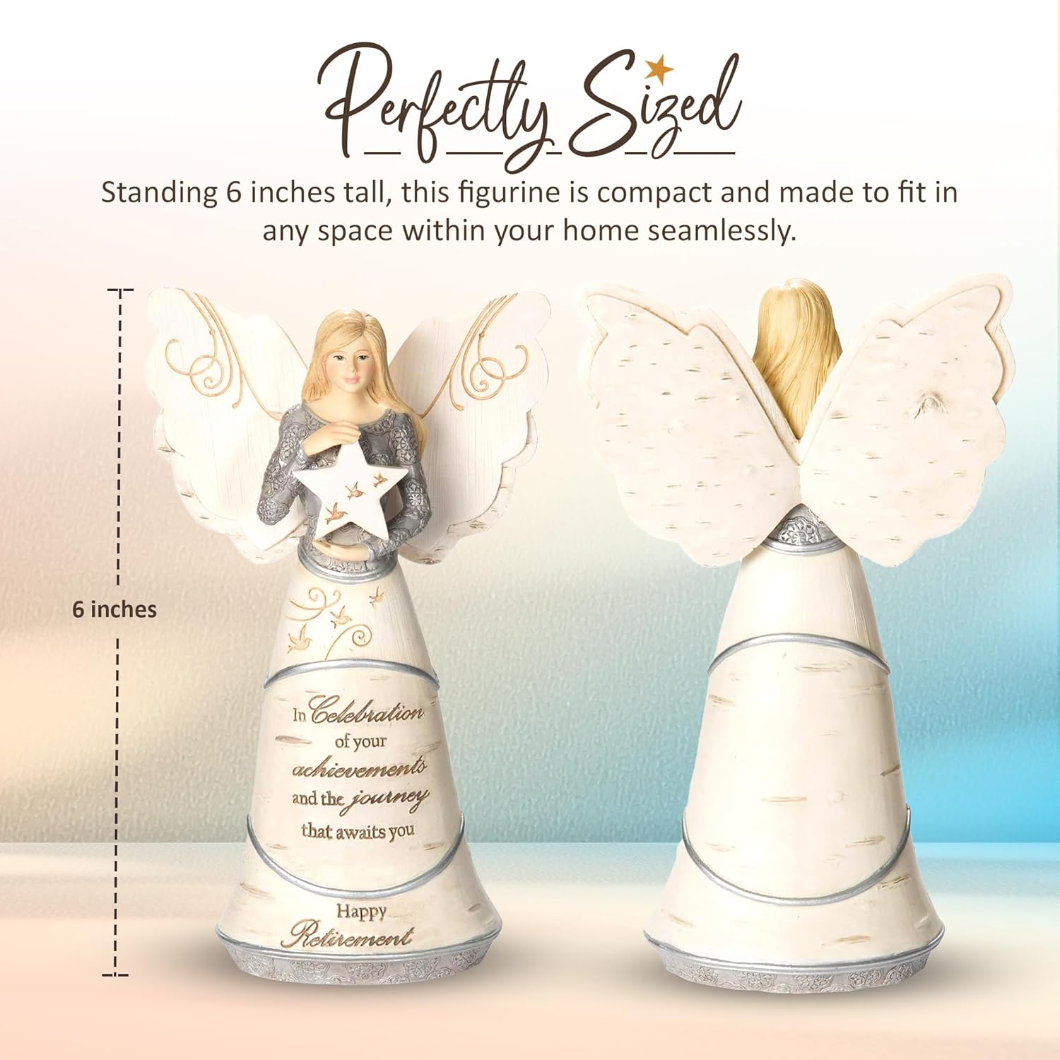 Pavilion Gift Company Celebration of Retirement Angel Figurine - 6.5" Decorative Keepsake