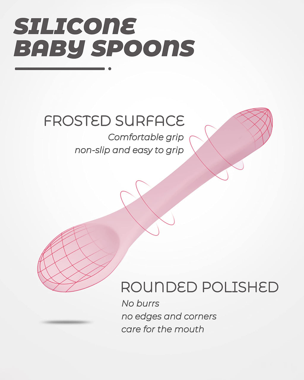 10 Pcs Silicone Baby Spoons and Forks, Chewable Utensils for Self-Feeding, Kids Utensils for Over 6 Months Babies