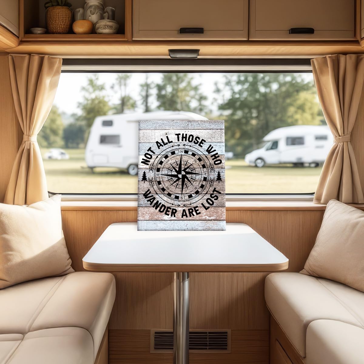 OTINGQD Canvas Wall Art - Not All Those Who Wander Are Lost | 11x15 Inch RV Decor for Campers