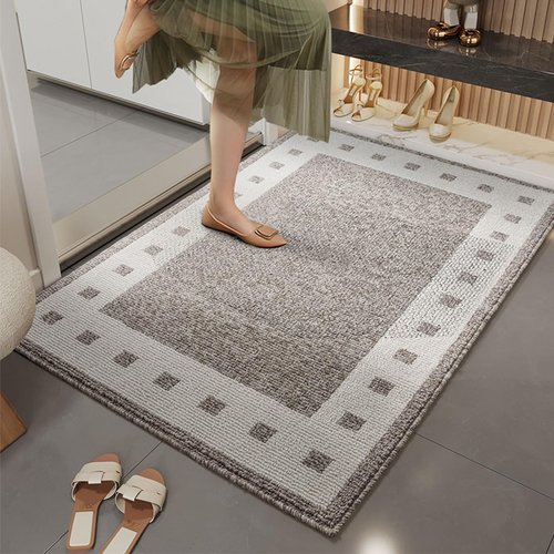 Front Door Mat, Durable Muddy Dirt Trapper Door Mats Indoor Entrance, Non-Slip Low Profile Front Door Carpet for Entryway, Easy Clean Fade Resistant Indoor Doormat, White Camel, 47"x32"