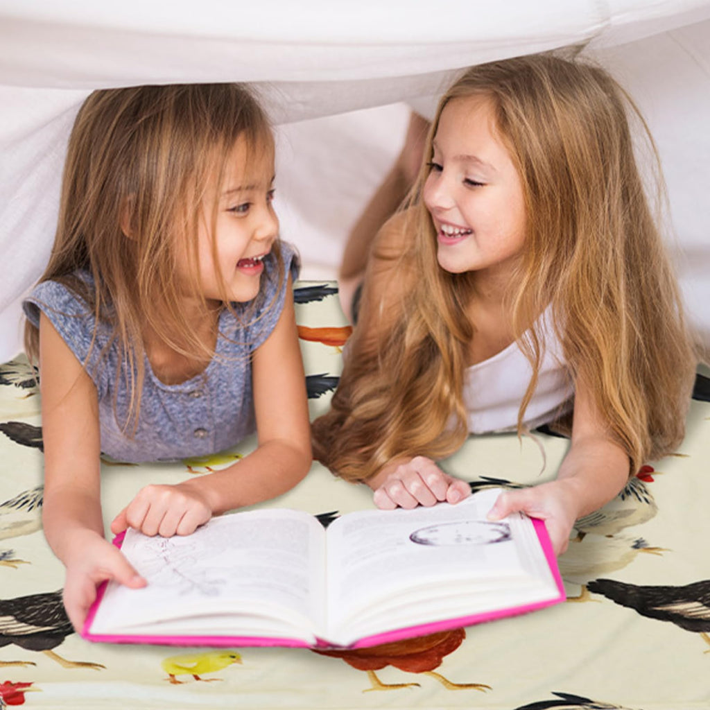 AISDE Chicken Gifts for Women, Cute Chicken Blanket for Adults, Soft Fuzzy Plush Throw Blanket, Chickens Decor with Rooster Design, Valentine’s Day Gifts White Elephant, 50 x 60 Inches