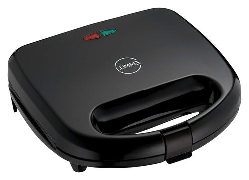 Lumme Sandwich Maker, Sandwich Toaster, Panini Press, Quesadilla Maker, Grilled Cheese, French Toast Press, Pizza Pockets Press, Indicator light, Omelet, White (Black)