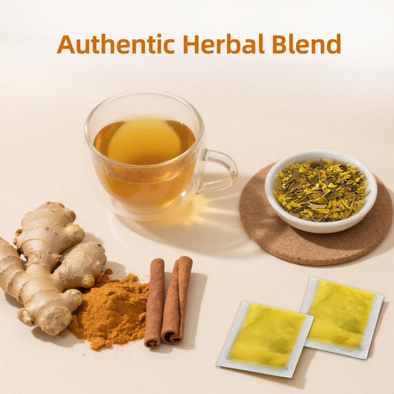 120 Bags Premium Turmeric Ginger Cinnamon Tea Bags, Premium Natural Ingredients, Turmeric Ginger Herbal Blend with Cinnamon, No Sugar, Caffeine-Free，Turmeric Ginger Cinnamon Tea（1Pack/120Bags）