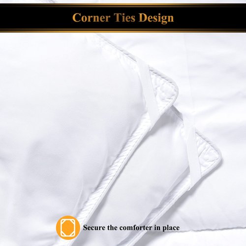 D & G THE DUCK AND GOOSE CO All-Season Quilted Comforter Twin Size, Light Weight Duvet Insert from 233T Peach Skin Fabric &350gsm Down Alternative Fiber, Hotel Quality & Machine Washable
