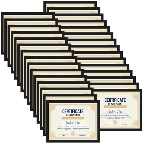 CRUGLA 30 Packs 8.5 x 11 Magnetic Picture Frame Bulk, 8.5 by 11 Certificate Frame Document Frames, Magnetic Picture Frames with Self Adhesive Backing for Refrigerator Glass Locker Cubicle