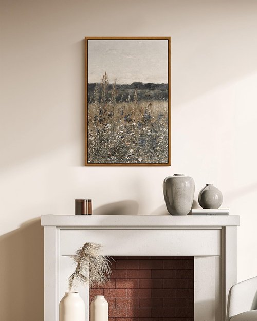 InSimSea Vintage Landscape Wall Art - Framed Canvas Prints for Living Room & Bedroom | 16"x24" Set of 2
