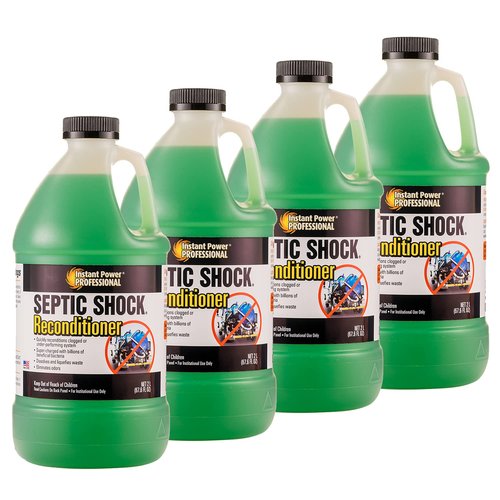 Instant Power Professional Septic Shock, Septic Tank System Treatment, 8818, 128 Fl. Oz. (4 Pack)