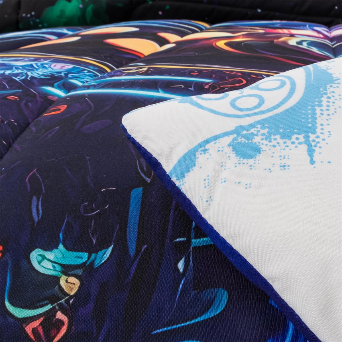 NTBED Game Console Comforter Set for Boys Girls Kids Space Galaxy Gaming 5 Pieces Bed in a Bag Lightweight Microfiber Gamer Bedding Comforter with Sheet,Twin 5pcs